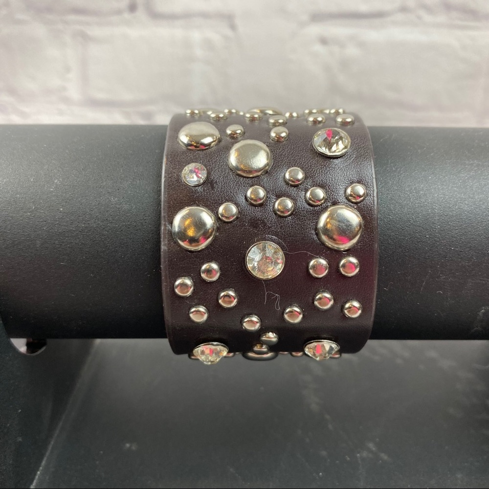 Chico's leather studded adjustable bracelet